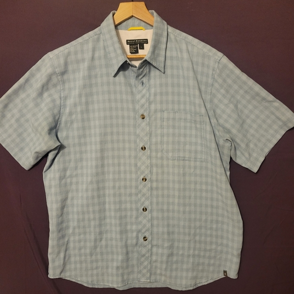 Royal Robbins Men's Light Blue Checkered Shirt - Picture 1 of 4